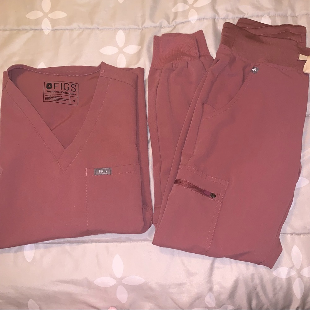Figs Mauve Scrub Set XS/XXSP